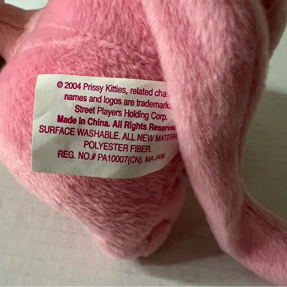 NEW 2004 Prissy Kitties 9” pink Kitty Cat Plush Toy Stuffed Animal Y2K